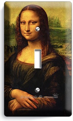 MONA LISA LEONARDO DA VINCI PAINTING SINGLE LIGHT SWITCH WALL PLATE ROOM HD ART