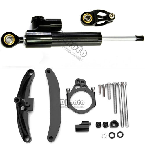 Black Steering Damper Mounting Bracket Kit for Yamaha FZ1 FAZER 2006 2007-2015