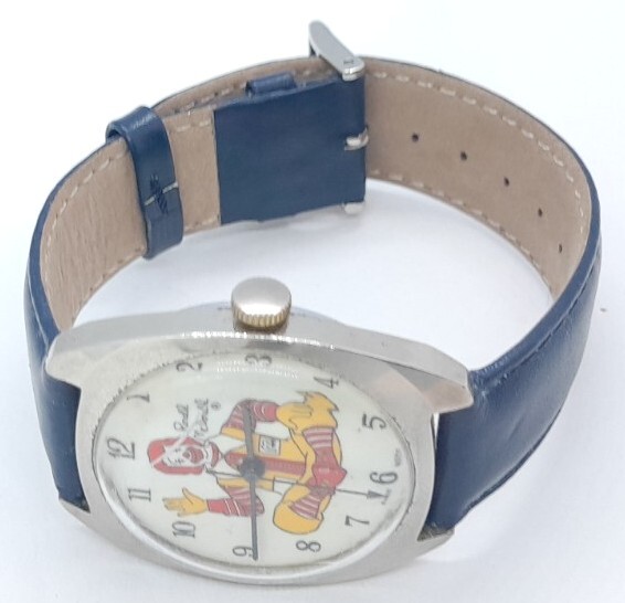 Vintage McDonalds Ronald McDonald Alfex Watch Swiss Made 1 Jewel