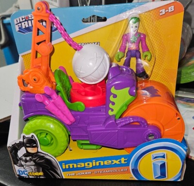 Fisher Price DC Super Friends Imaginext The Joker And Steamroller set New