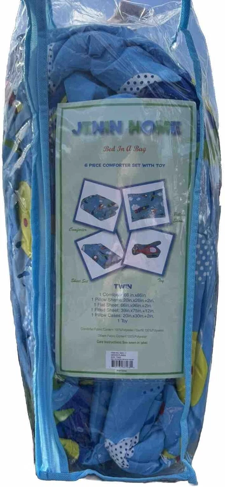 NEW BED IN A BAG COMPLETE KIDS BED COMFORTER PRINTED TWIN 6PC - Image 3 of 4