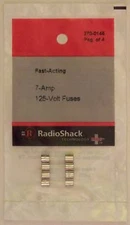 Fast-Acting 7-Amp 125-Volt GMA Glass Fuses 5 x 20mm 7A 125V 4/PK