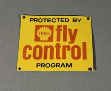 VINTAGE SHELL 12”  PORCELAIN SIGN CAR GAS TRUCK GASOLINE