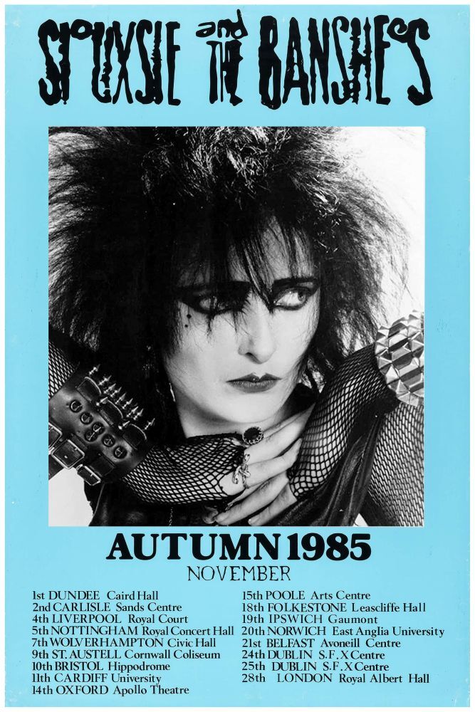 Siouxsie And The Banshees 1985 Uk Tour Poster - Live Up To 36