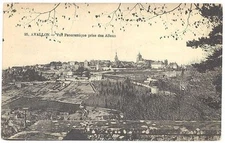 Old postcard 89 - 95. AVALLON - panoramic view taken from the Alleux