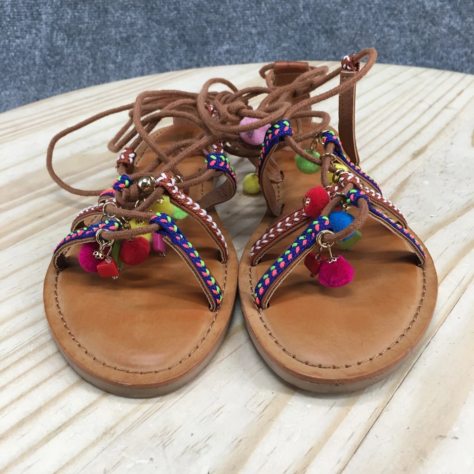 Босоножки женские Mossimo Supply Co 7 с ремешками разноцветные повседневные с открытым носком на блочном каблуке - Изображение 4 из 4