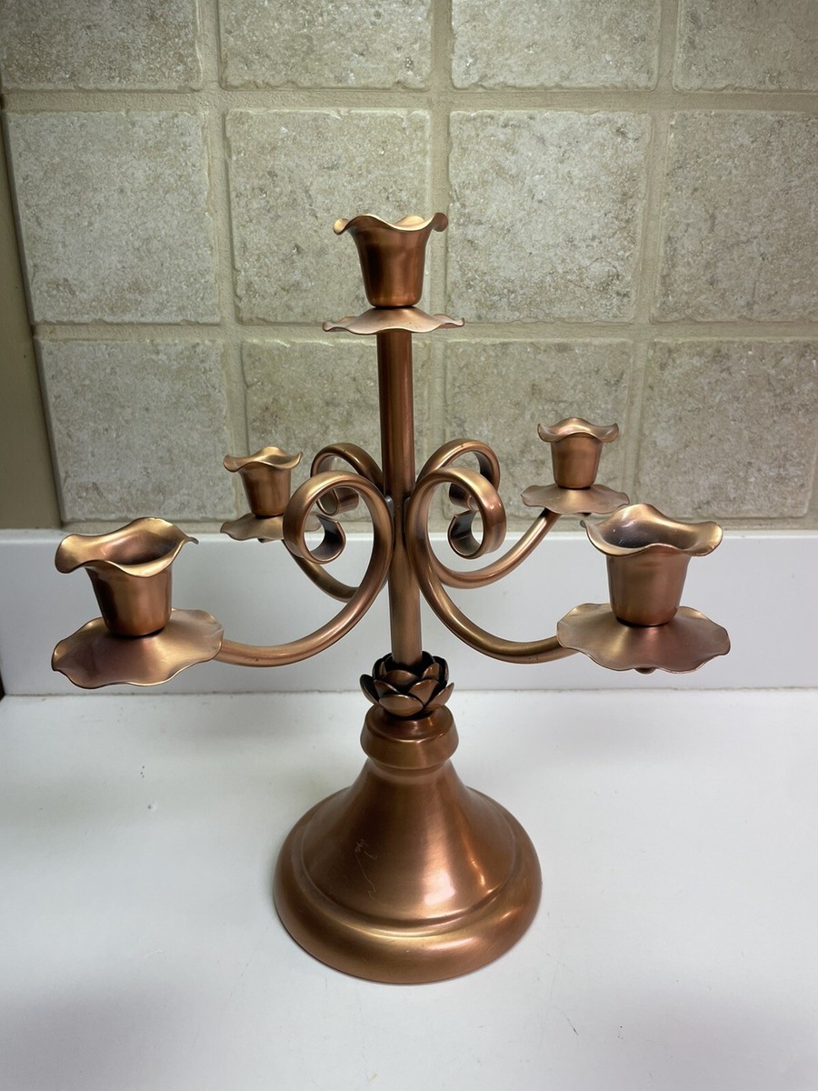 Vtg Gregorian Copper 5 Capital Candelabra | eBay