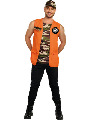 Adults Men's Backwoods Deer Hunter On The Hunt Costume Medium 38-40