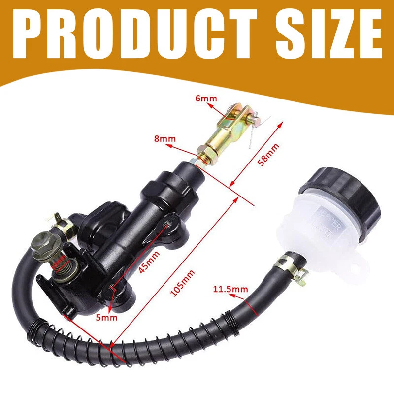 Rear Brake Master Cylinder Pump For Suzuki GS500 GSX 600 650 750 1100 1200 1250 - Image 3 of 4