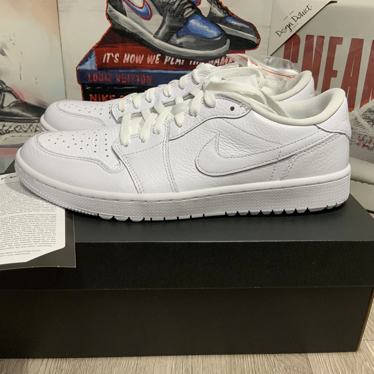 New Nike Air Jordan 1 Low Golf Triple White Size 11 Men display picture 2