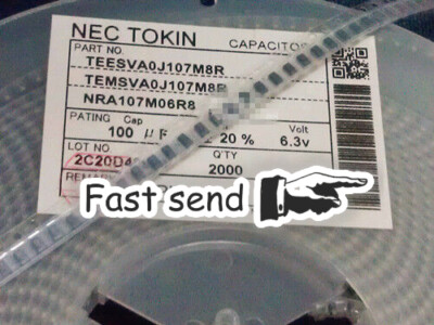 100pcs 1206 6.3V 100UF 107M A3216 A type SMD tantalum capacitors