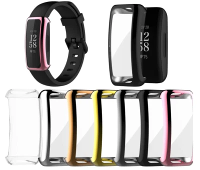 STRAP WAREHOUSE Case For Fitbit Inspire 2 & 3 TPU Screen Protector 360° Protective Watch Shell