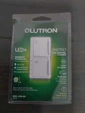 Lutron MACL-LFQH-WH Maestro Fan Control and Light Dimmer for Dimmable LED New T