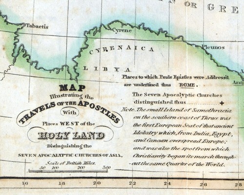 1831 Lothian Map Travels of the Apostles St Paul Jerusalem Rome Greece Turkey - Picture 5 of 5