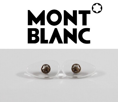 Replacement Screw-in Nose Pads for Mont Blanc Eyeglasses Sunglasses Silver Oval