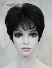 StrongBeauty Synthetic Classical Short Curly Natural Blond Brown Women Wig