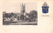 POSTCARD -  GLOUCESTER CATHEDRAL - COAT OF ARMS - C W FAULKNER & CO