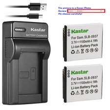Kastar Battery Slim USB Charger for SLB-0937 Samsung Digimax L730, Digimax L735