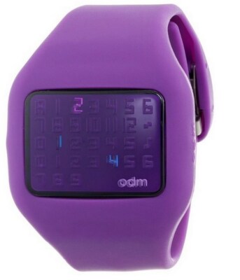 ODM Illumi Digital Mixed Purple Violet DD126.5 Uhr Neu - Batteriewechsel