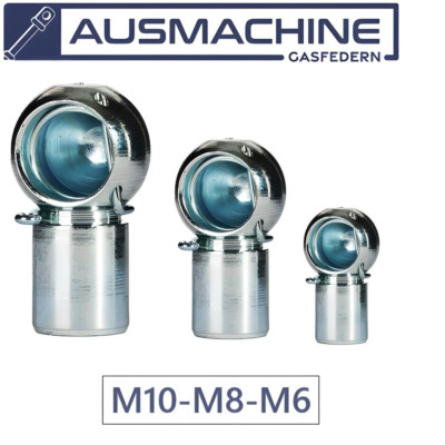 Kugelpfanne Kugelkopfaufnahme M6 M8 M10 Kugelkopf für Gasdruckdämpfer Gasfeder