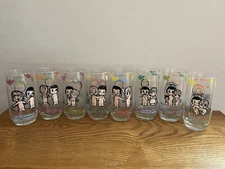 Vintage Love Is.....Drinking Glasses From 1970s Kim Casali Los Angeles USA