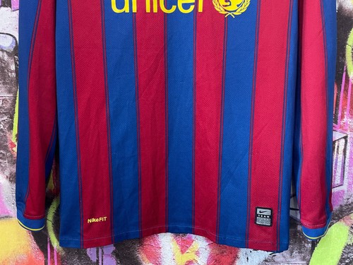 Barcelona 2009 2010 Home Football Soccer Longsleeve Jersey Nike Mens size XS - 第 7/15 張圖片