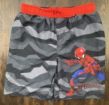 Marvel Spider-Man Boys Sz 10/12 Swim Trunks