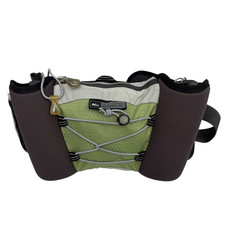 REI Hydration Waist Belt Pack w/ Dual Bottle Holders Green Gray
