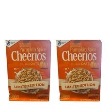 Cheerios PUMPKIN SPICE Whole Grain Oat Breakfast Cereal 10.8oz Pack Of 2 Limited