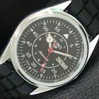 AUTOMATIC VINTAGE REFURBISHED SEIKO 5 6309A JAPAN MENS BLACK WATCH a442326-1