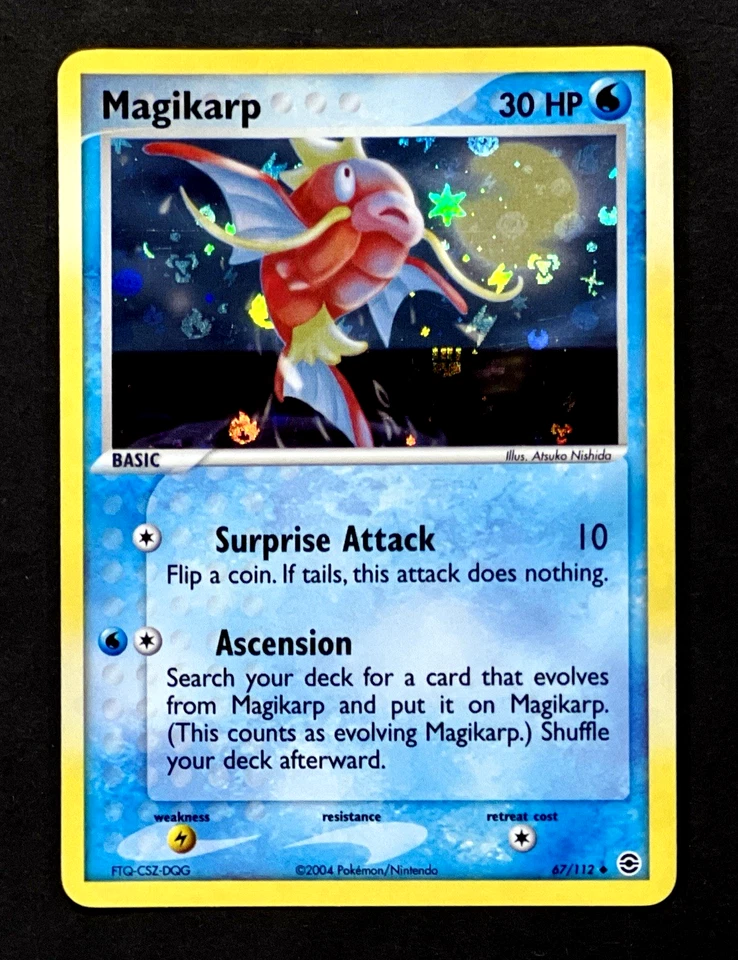 2004 Pokemon MAGIKARP Ex FireRed & LeafGreen Set REVERSE HOLO Foil Card 67/112 - Image 2 of 4