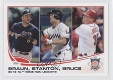 2013 Topps League Leaders Ryan Braun Giancarlo Stanton Jay Bruce #246 9b3