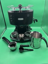 DeLonghi ECO310.BK Espresso Machine w/ Accessories – Works – READ