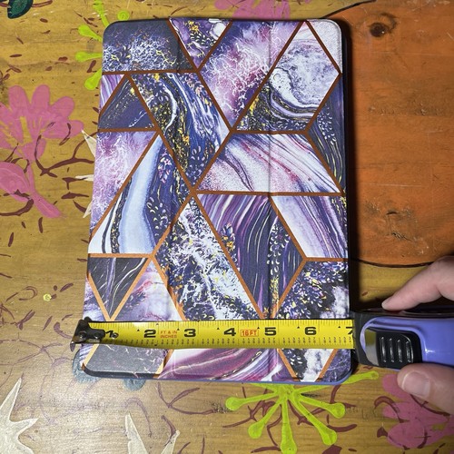 Suritch iPad Cover Case Purple Geometric Print 10”x7” NWOT - Picture 6 of 6