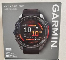 Garmin Fenix 8 51mm Carbon Grey Titanium & Black Silicon - (010-02905-00) - New!
