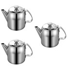 3 Pcs Wasserkocher Aus Edelstahl Camping Edelstahlteekessel