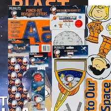 Peanuts Bulletin Board ‘Welcome To Our Space’ Classroom Teacher Decoration Lot!