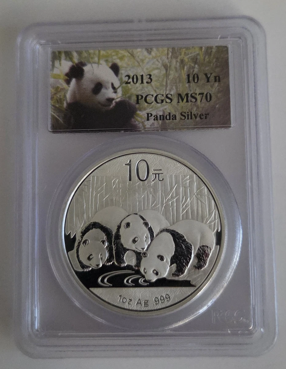 PCGS Certified Chinese Panda MS 70 Silver Bullion Coins for sale