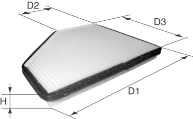 FILTER INTERIOR AIR X118 FOR VOLVO S80 XC90/VAN S60 V70/II XC70/Cross/Country - Picture 4 of 10