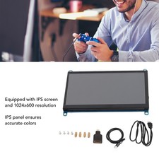 For Raspi 7 Inch Screen 1024X600 Ips 7 Inch Screen Accurate Color Plug And AM