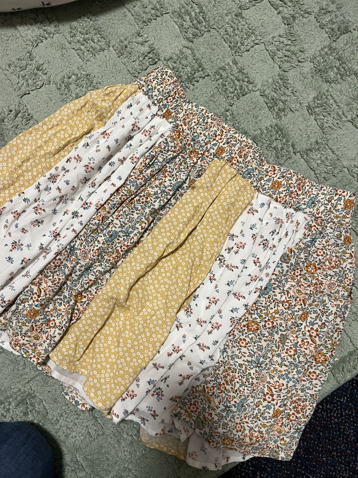 Cottagecore American Eagle Patchwork Skirt Boho F… - image 4