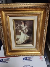 Framed "SPRING" by Sir John Lavery 14x12 Gold ornate frame home decor