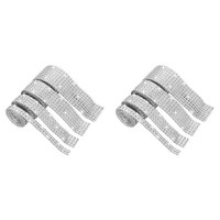 Strassband, 8 Rollen Selbstklebende Strassstreifen, Diamant-Glanz-Kristall-5797