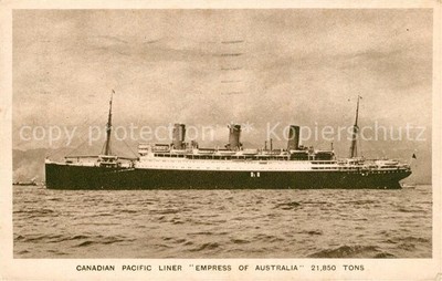 Dampfer Oceanliner Empress of Australia Canadian Pacific L