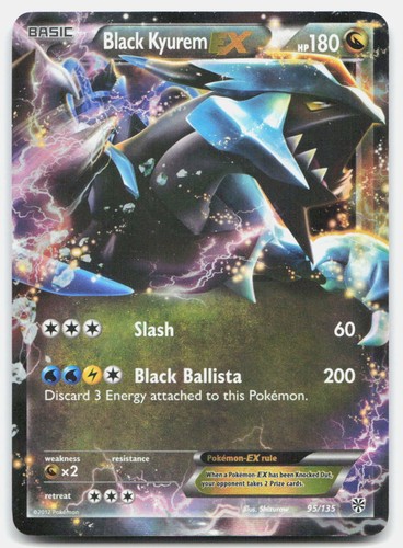Plasma Storm Black Kyurem EX 95/135 Lightly Played Holo Pokemon UR Tcg Card