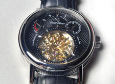 Raoul U.Braun Automatikuhr,Regulateur,drehender Käfig,P.Reserve Anzeige(Nr.0109)