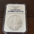 2007 W $1 American Silver Eagle NGC MS70 EARLY RELEASES