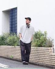 nanamica S/S Polo Shirt Light Gray Size L - Excellent Condition