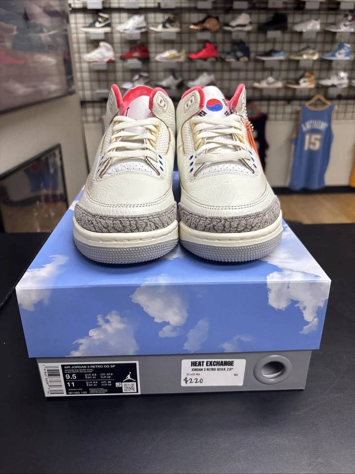 Air Jordan 3 Retro OG SP Seoul 2.0 Hombre Talla 9.5 IB1482-100 Foto 4 de 4