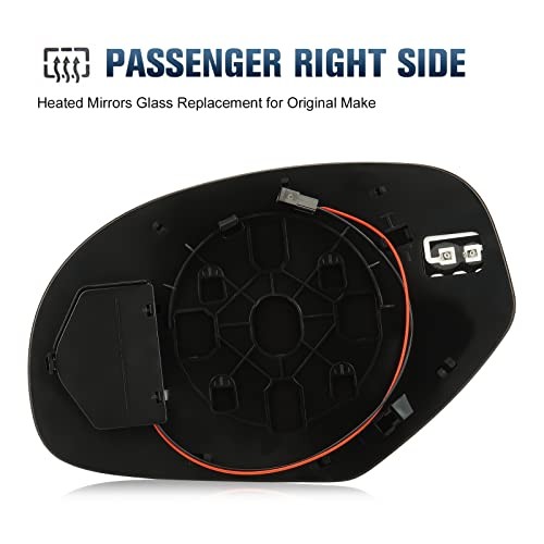 Passenger Right Mirror Glass Compatible with Chevy Silverado Passenger Side（RH） - Picture 6 of 7